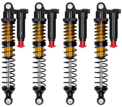 Kompatibel Mit Axial Für SCX10 Für TRX4 Für TRX6 D90 1/10 RC Crawler Car Upgrade-Teile 100 Mm Verstellbarer Huckepack-Stoßdämpfer RC Stoßdämpfer(Yellow) von APMXQWIL