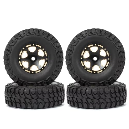Kompatibel Mit Axial Für SCX24 AXI00001 Für Deadbolt Für Gladiator 1/24 RC Crawler Autoteile 4 Stück 1.0 Messing Beadlock Radnabenfelgen Reifen RC-Reifen von APMXQWIL