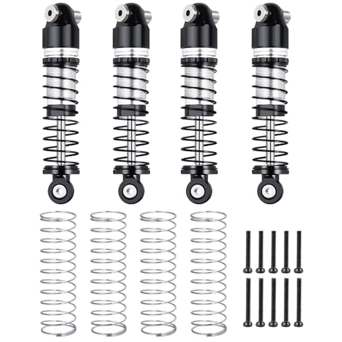Kompatibel Mit Axial Für SCX24 Für Deadbolt Für Wrangler Für Gladiator 1/24 RC-Autoteile 33/38/43 Mm Aluminium-Ölstoßdämpfer RC Stoßdämpfer(43mm Black) von APMXQWIL