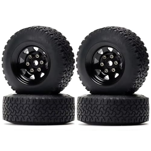 Kompatibel Mit D90 TF2 CC01 LC70 Für MST Für JIMNY 90069 1/10 RC Crawler Autoteile 4 Stück 1,55 Zoll Gummireifen Metallräder RC-Reifen(Black) von APMXQWIL