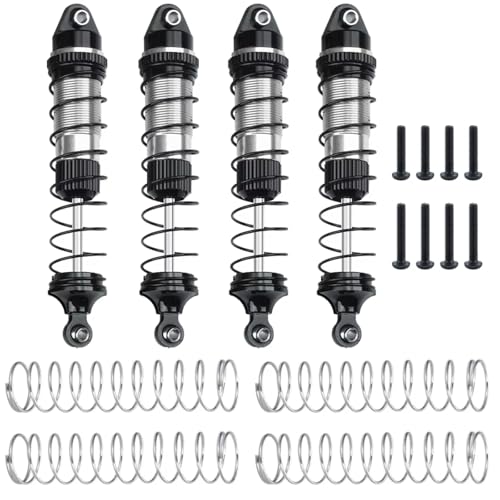 Kompatibel Mit Losi Für Mini Für LMT 4X4 1/18 RC-Auto Monster Truck Upgrade-Teile 1Set Aluminiumlegierung Ölstoßdämpfer RC Stoßdämpfer(Silver) von APMXQWIL