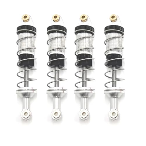 Kompatibel Mit MJX 16207 16208 16209 16210 H16 1/16 RC-Auto-Upgrade-Teile, Zubehör, 4 Stück, Metall-Stoßdämpfer, Öldämpfer Zubehör Teile RC Autos(Silver) von APMXQWIL