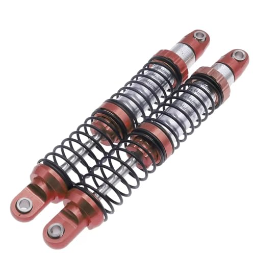 Kompatibel Mit RGT 86100 86110 FTX5579 Für Outback 1/10 RC Crawler Autoteile, 2 Stück, Ölgefüllter Stoßdämpfer Vorne Und Hinten RC Stoßdämpfer(Red) von APMXQWIL