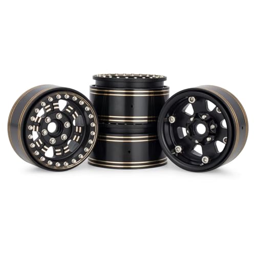 Kompatibel Mit TRX4 Für Axial Für SCX10 D90 VS4-10 Gen8 CC01 1/10 RC Crawler Autoteile 4-teilige Schwere 1,9-Zoll-Beadlock-Felgennabe Aus Messing RC-Reifen von APMXQWIL