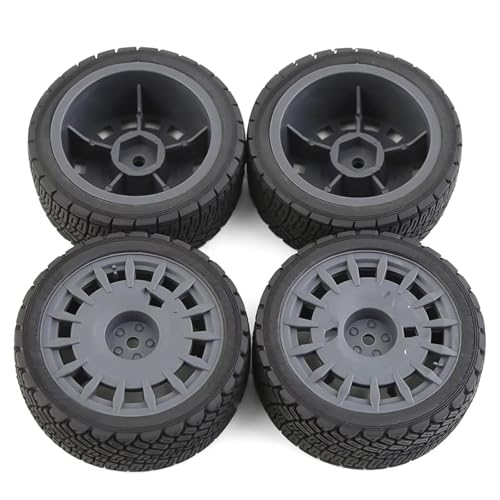 Kompatibel Mit Tamiya Für TT01 Für TT02 XV01 TA06 PTG2 Für HPI Für KYOSHO WR8 Für HSP 1/10 RC-Auto-Upgrades Teile Reifen Kunststoffrad RC-Reifen(Gray) von APMXQWIL