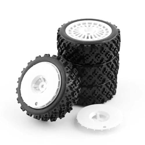 Kompatibel Mit Tamiya XV-01 XV01 TA06 Für TT-01 Für TT-02 PTG-2 1/10 RC Für Rennwagen-Upgrade-Teile 72 Mm Gummireifen-Radreifen RC-Reifen(White) von APMXQWIL