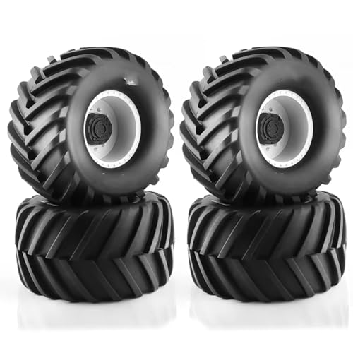 Kompatibel Mit Traxxas Für HIMOTO Für HSP Für HPI Für Tamiya Für Kyosho 1/10 RC Monster Truck-Teilen, 4 Stück, 133 Mm Reifen, Großes Rad, 12 Mm Sechskant RC-Reifen(A2) von APMXQWIL