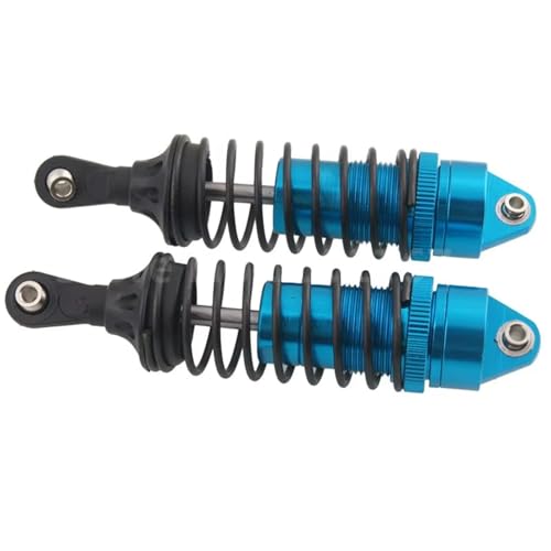 Kompatibel Mit Traxxas Für Slash 4x4 Huan Qi 727 1/10 RC-Autoteile, 2 Stück, 100 Mm, Stoßdämpfer Vorne Aus Aluminiumlegierung RC Stoßdämpfer(Blue) von APMXQWIL