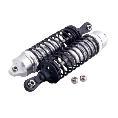 Kompatibel Mit Traxxas Für Slash 4x4 Huan Qi 727 1/10 RC-Autoteile, 2 Stück, 100 Mm, Stoßdämpfer Vorne Aus Aluminiumlegierung RC Stoßdämpfer(Silver) von APMXQWIL
