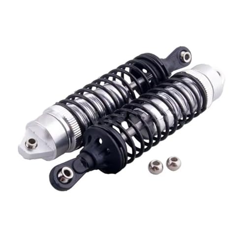Kompatibel Mit Traxxas Für Slash 4x4 Huan Qi 727 1/10 RC-Autoteile, 2 Stück, 100 Mm, Stoßdämpfer Vorne Aus Aluminiumlegierung RC Stoßdämpfer(Silver) von APMXQWIL