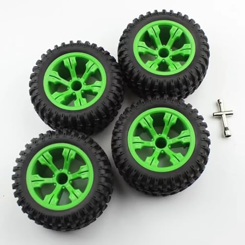 Kompatibel Mit WLtoys 12428 12427 1/12 RC Off-Road-Auto-Upgrade-Teile Ersatzzubehör Felgen Gummireifen RC-Reifen(Green) von APMXQWIL