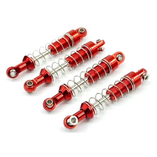 Kompatibel Mit WPL C14 C24 Für MN D90 D91 D96 D99 D99S MN90 Für MN98 Für MN99S RC-Auto-Upgrade-Teile 4-teiliger Metall-Stoßdämpfer RC Stoßdämpfer(Red) von APMXQWIL