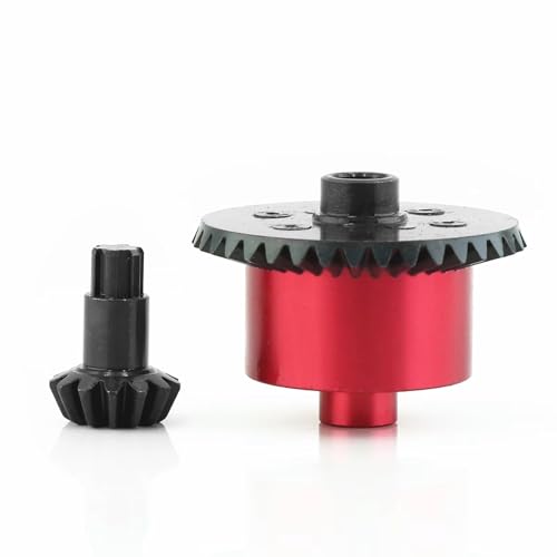 RC Autoteile Kompatibel Mit ARRMA Für Kraton Für Senton Für Rock Für Granite 4x4 1/10 Teile Metalldifferentialgehäuse 37T Hauptgetriebe 13T Eingangsgetriebe(Red) von APMXQWIL