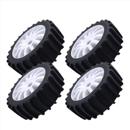 RC Autoteile Kompatibel Mit Arrma Für Traxxas Für Redcat Für Team Für Losi 1/8 RC-Autoteile, 4 Stück 120 Mm Schnee-/Sand-Schaufelreifen, 17 Mm Sechskant(White) von APMXQWIL
