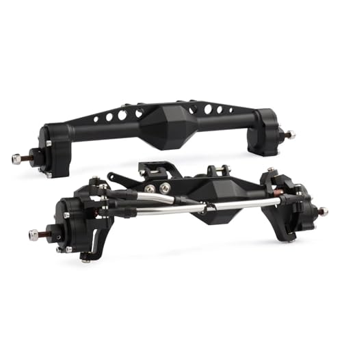 RC Autoteile Kompatibel Mit Axial Für Capra Für SCX10 III Für LCG RC-Autoteile, Bearbeitete Aluminium-Offset-Portalachse Mit BAT-Servohalterung(Black,1 Set) von APMXQWIL