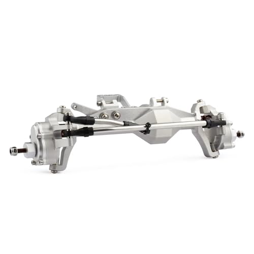 RC Autoteile Kompatibel Mit Axial Für Capra Für SCX10 III Für LCG RC-Autoteile, Bearbeitete Aluminium-Offset-Portalachse Mit BAT-Servohalterung(Silver,Front) von APMXQWIL