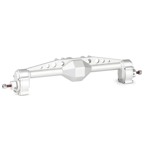 RC Autoteile Kompatibel Mit Axial Für Capra Für SCX10 III Für LCG RC-Autoteile, Bearbeitete Aluminium-Offset-Portalachse Mit BAT-Servohalterung(Silver,Rear) von APMXQWIL