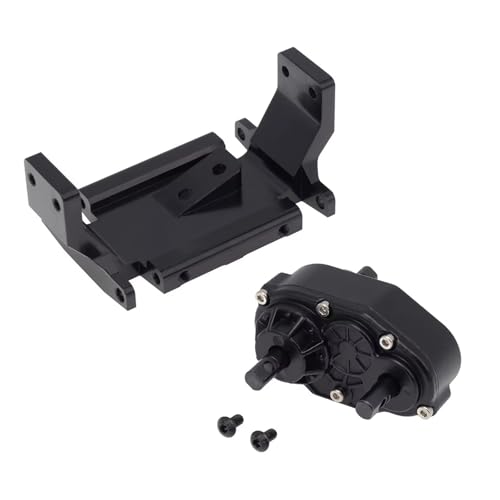 RC Autoteile Kompatibel Mit Axial Für SCX10 D90 D110 TF2 1/10 RC Crawler Teile Metall D90 Getriebe Verteilergetriebe Mit 72MM Halterung(Black) von APMXQWIL
