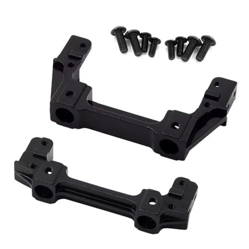 RC Autoteile Kompatibel Mit Axial Für SCX10 II 90046 90047 1/10 RC Crawler Autoteile Metall Vorne Und Hinten Schienenstoßstangenhalterungen Ständer(Black) von APMXQWIL
