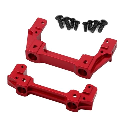 RC Autoteile Kompatibel Mit Axial Für SCX10 II 90046 90047 1/10 RC Crawler Autoteile Metall Vorne Und Hinten Schienenstoßstangenhalterungen Ständer(Red) von APMXQWIL