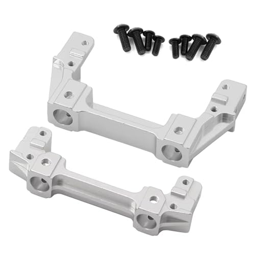 RC Autoteile Kompatibel Mit Axial Für SCX10 II 90046 90047 1/10 RC Crawler Autoteile Metall Vorne Und Hinten Schienenstoßstangenhalterungen Ständer(White) von APMXQWIL
