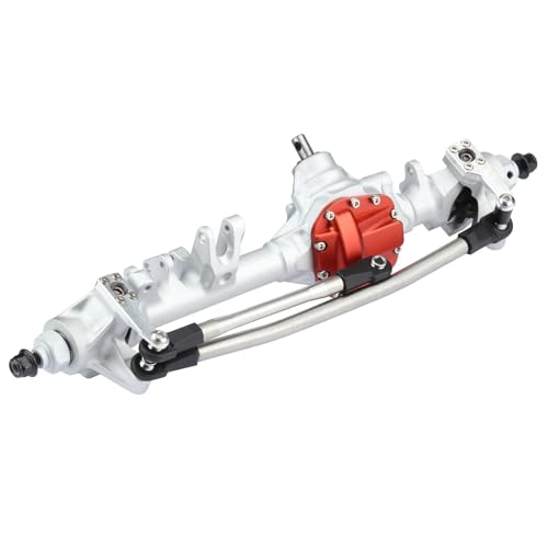 RC Autoteile Kompatibel Mit Axial Für SCX10 II VS4-10 Für Rock Trucks 1/10 RC Crawler Teile Bearbeitetes Aluminium Offset Straight Axle Set(Silver,Front) von APMXQWIL