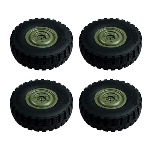 RC Autoteile Kompatibel Mit LDRC LD-P06 LD P06 Für Unimog 4 Stück Rad Reifen Reifen 1/12 RC LKW Auto Ersatzteile Zubehör(Green) von APMXQWIL