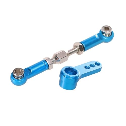 RC Autoteile Kompatibel Mit MJX H16 16207 16208 16209 16210 1/16 RC-Auto-Upgrade-Teile Servohorn Lenkservo-Verbindungsstange Für Metall 25T Servoarm(Blue) von APMXQWIL