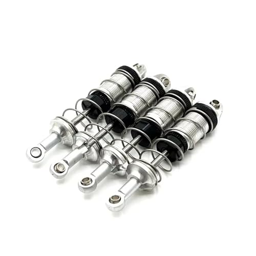 RC Autoteile Kompatibel Mit MJX H16 16207 16208 16209 16210 4 Stück Metall Stoßdämpfer Vorne Und Hinten 1/16 RC Auto Upgrades Teile Zubehör(White) von APMXQWIL