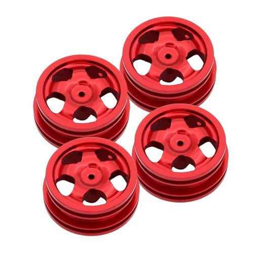 RC Autoteile Kompatibel Mit MN Für MN82 LC79 Für Cherokee 1/12 RC Auto Upgrades Teile Zubehör Auto Metall Reifen Hub Felge(Red) von APMXQWIL