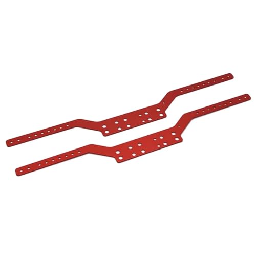 RC Autoteile Kompatibel Mit MN78 Für MN168 2 Stücke Metall Für Chassis Träger Träger Seite Rahmen Für Chassis 1/12 RC Auto Upgrade Teile Zubehör(Red) von APMXQWIL