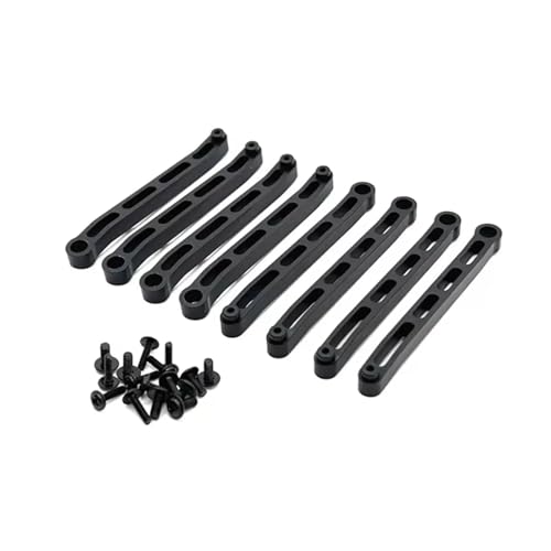 RC Autoteile Kompatibel Mit MN78 Für MN168 Metall Für Chassis Links Zugstange Spurstange Set 1/12 RC Auto Teile Zubehör(Black) von APMXQWIL