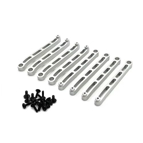 RC Autoteile Kompatibel Mit MN78 Für MN168 Metall Für Chassis Links Zugstange Spurstange Set 1/12 RC Auto Teile Zubehör(White) von APMXQWIL
