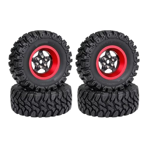 RC Autoteile Kompatibel Mit TRX4M Für SCX24 AX24 Für FCX24 4 Stücke 62mm 1,2 "Carbon Faser Beadlock Rad Reifen Set Für 1/18 1/24 RC Crawler Auto Teile(A) von APMXQWIL