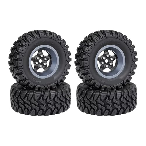 RC Autoteile Kompatibel Mit TRX4M Für SCX24 AX24 Für FCX24 4 Stücke 62mm 1,2 "Carbon Faser Beadlock Rad Reifen Set Für 1/18 1/24 RC Crawler Auto Teile(I) von APMXQWIL