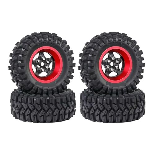 RC Autoteile Kompatibel Mit TRX4M Für SCX24 AX24 Für FCX24 4 Stücke 62mm 1,2 "Carbon Faser Beadlock Rad Reifen Set Für 1/18 1/24 RC Crawler Auto Teile(M) von APMXQWIL