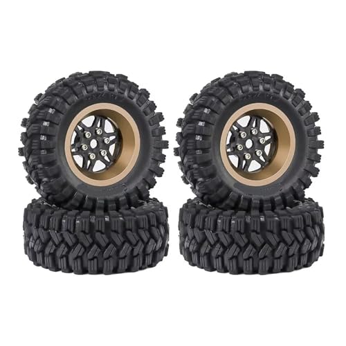 RC Autoteile Kompatibel Mit TRX4M Für SCX24 AX24 Für FCX24 4 Stücke 62mm 1,2 "Carbon Faser Beadlock Rad Reifen Set Für 1/18 1/24 RC Crawler Auto Teile(R) von APMXQWIL