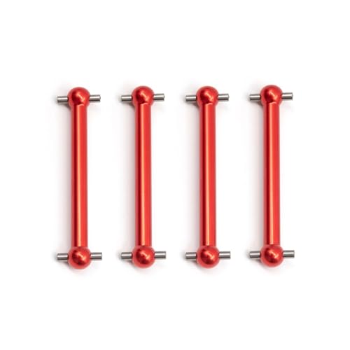 RC Autoteile Kompatibel Mit Tamiya Für TT02B 1/10 RC Autoteile 4 Stück Metall Für Universal-Antriebswelle Antriebswelle CVD Dogbone(Red) von APMXQWIL