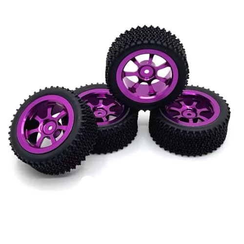 RC Autoteile Kompatibel Mit WLtoys 1/18 A949 A959 A969 K929 1/14 144001 144010 1/12 124009 124016 RC-Auto-Upgrade-Teile Metallräder Reifen(Purple) von APMXQWIL