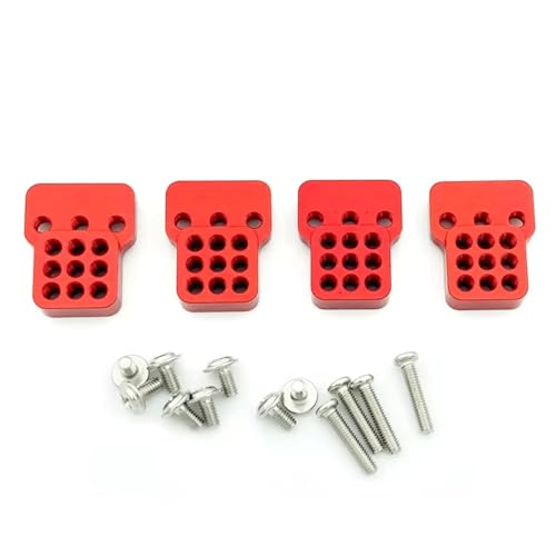 RC Autoteile Kompatibel Mit WPL B1 B14 B16 B24 C14 C24 B36 Für MN D90 D91 RC Autoteile Zubehör Metall Verstellbare Stoßdämpferhalterung Extender(Red) von APMXQWIL