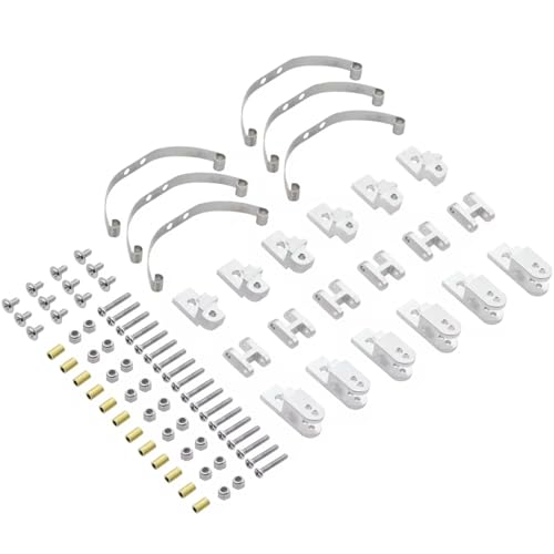 RC Autoteile Kompatibel Mit WPL B14 B24 1/16 RC Autoteilen 4x4 6x6 Stahl-Stoßdämpferaufhängung Für Blattfedern(White,6x6) von APMXQWIL