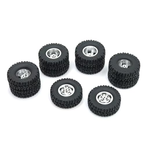 RC Autoteile Kompatibel Mit WPL B16 B36 Für JJRC Q60 Q63 Q64 Für Fayee FY004 Für MN-77 6WD 6X6 RC Autoteile Doppelrad Metall Radnabe Felgenreifen(White) von APMXQWIL