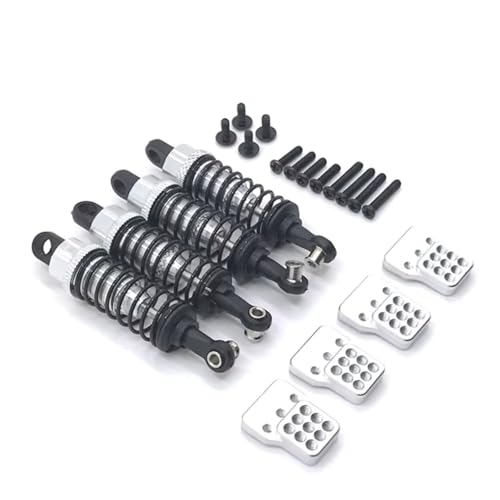 RC Autoteile Kompatibel Mit WPL C14 C24 B14 B16 B24 FY Für HengLong Für JJRC 1/16 RC-Auto-Upgrade-Teile Metall-Stoßdämpfer Mit Rack(Silver) von APMXQWIL