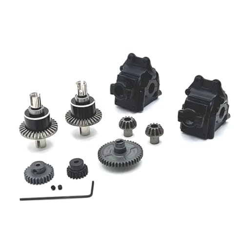 RC Autoteile Kompatibel Mit Wltoys 144001 124016 124019 124007 Für RIaarIo XDKJ-001 XDKJ-006 AM-X12 Metallgetriebe Differentialmotor Getriebe RC Autoteile(Black) von APMXQWIL
