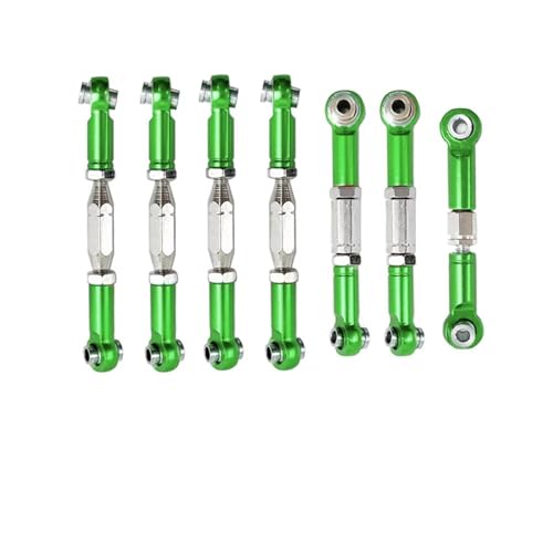 RC Autoteile Kompatibel Mit Wltoys 144001 144002 144010 124007 124016 124017 124019 Metall Vorne Hinten Spurstange Gestänge Servo Link Rod Set RC Auto Teile(Green) von APMXQWIL