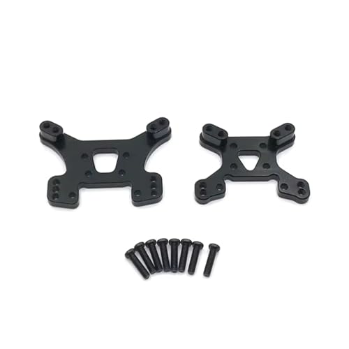 RC Autoteile Kompatibel Mit Wltoys 144001 144002 144010 124007 124017 124019 RC Autoteile Zubehör Metall Vorderer Und Hinterer Stoßdämpferturm(Black) von APMXQWIL