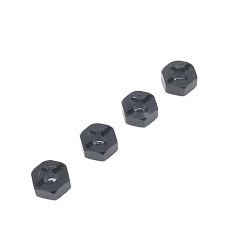 RC Autoteile Kompatibel Mit Wltoys 144001 144010 124007 124016 124018 124019 A949 A959 A959-B Metall 12mm Rad Sechskantnabe Adapter Combiner RC Autoteile(Black) von APMXQWIL