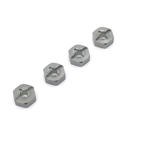RC Autoteile Kompatibel Mit Wltoys 144001 144010 124007 124016 124018 124019 A949 A959 A959-B Metall 12mm Rad Sechskantnabe Adapter Combiner RC Autoteile(Gray) von APMXQWIL