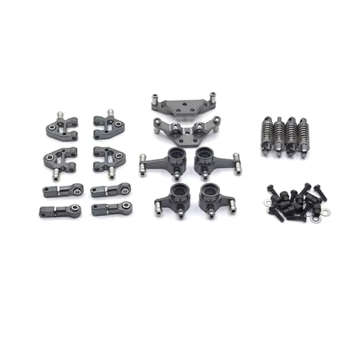 RC Autoteile Kompatibel Mit Wltoys 284131 K969 K979 K989 K999 P929 Metallteilesatz Aufhängungsarm Stoßdämpfer Lenkblock RC Autozubehör(Black) von APMXQWIL