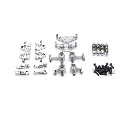 RC Autoteile Kompatibel Mit Wltoys 284131 K969 K979 K989 K999 P929 Metallteilesatz Aufhängungsarm Stoßdämpfer Lenkblock RC Autozubehör(White) von APMXQWIL